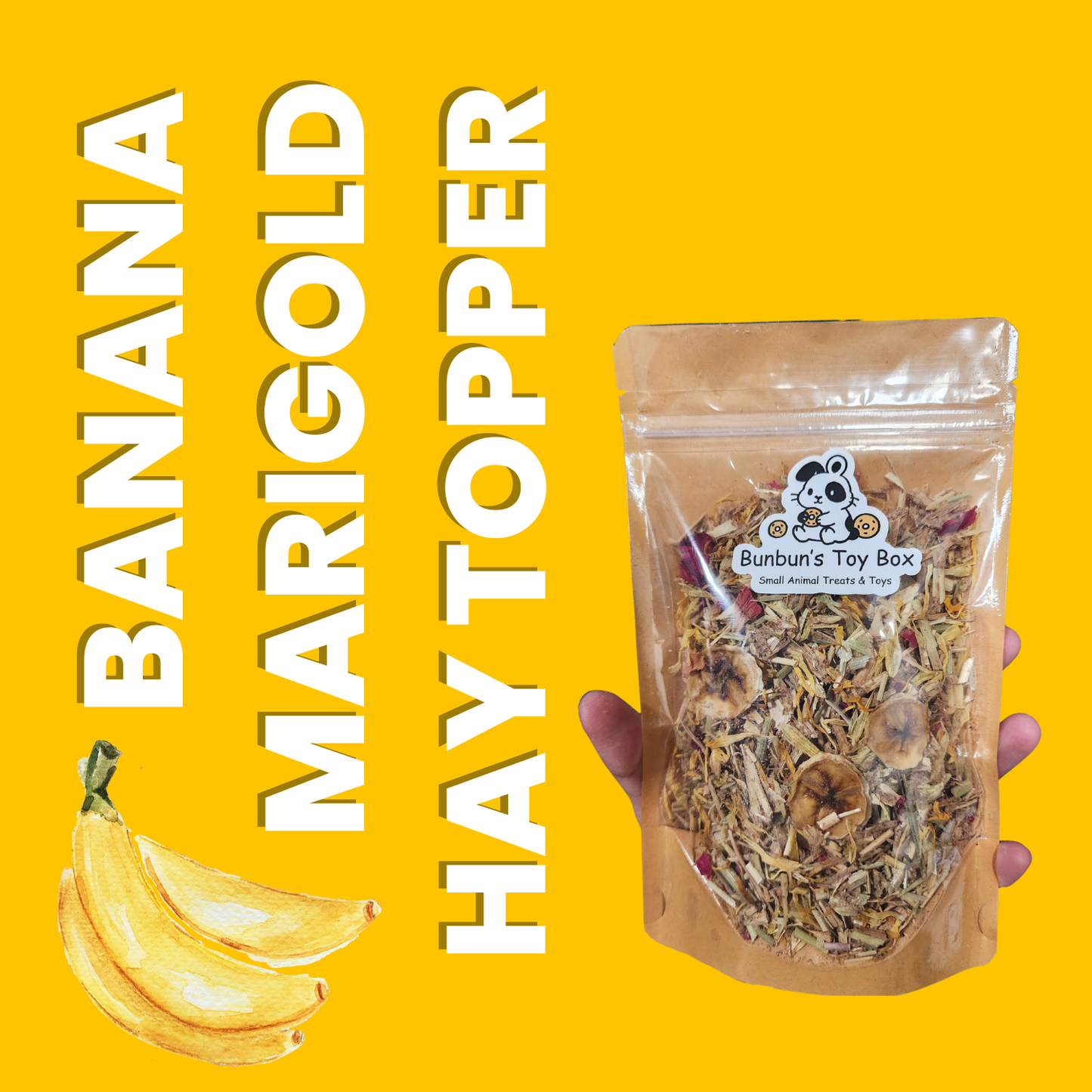Banana Marigold Hay Topper