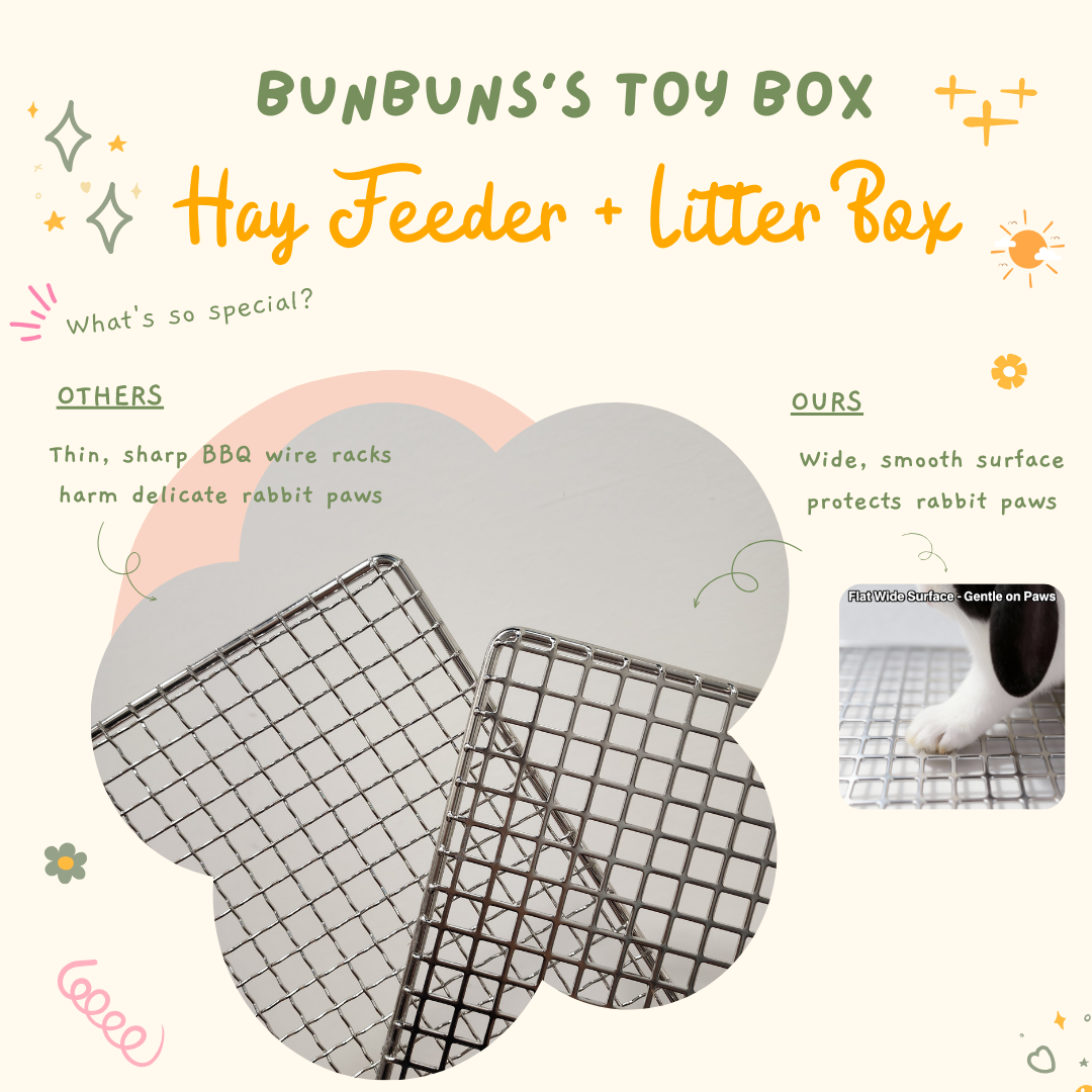 Bunbun’s Toy Box Rabbit Hay Feeder + Litter Box