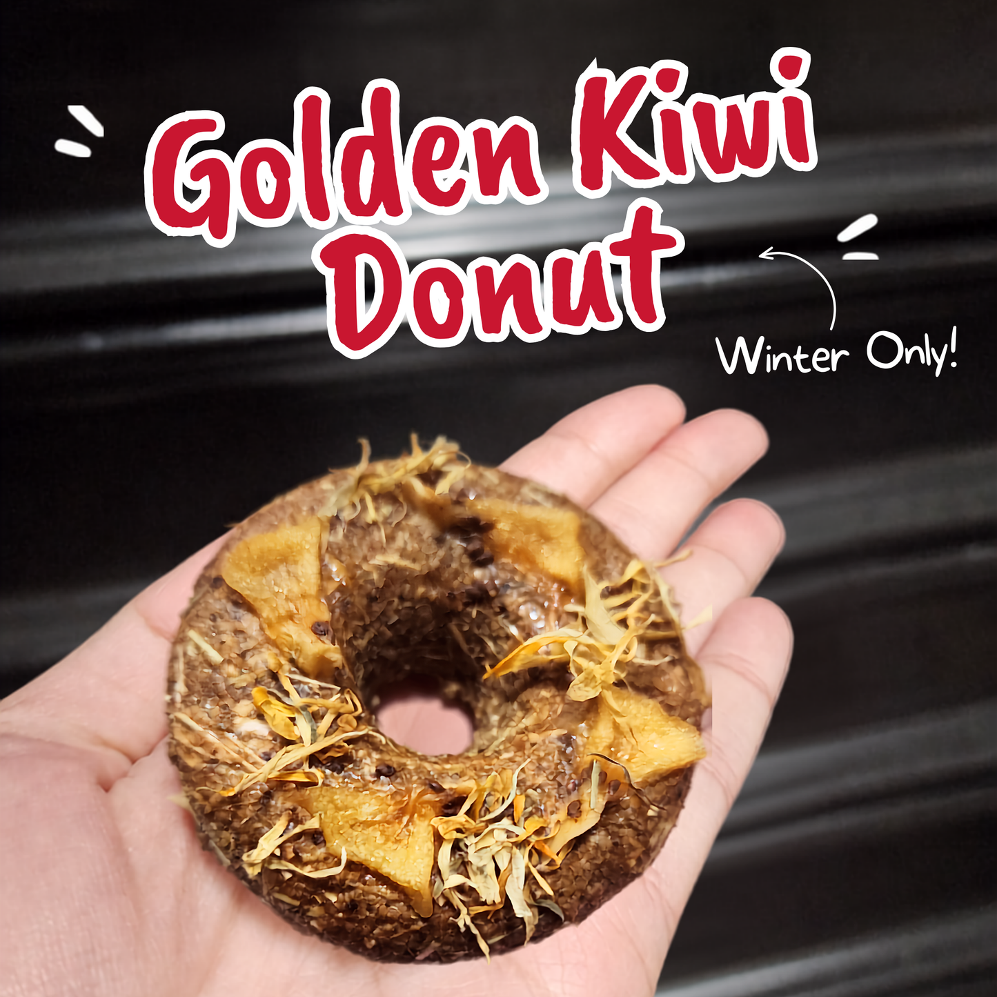 Winter Collection Treats – Golden Kiwi Donut