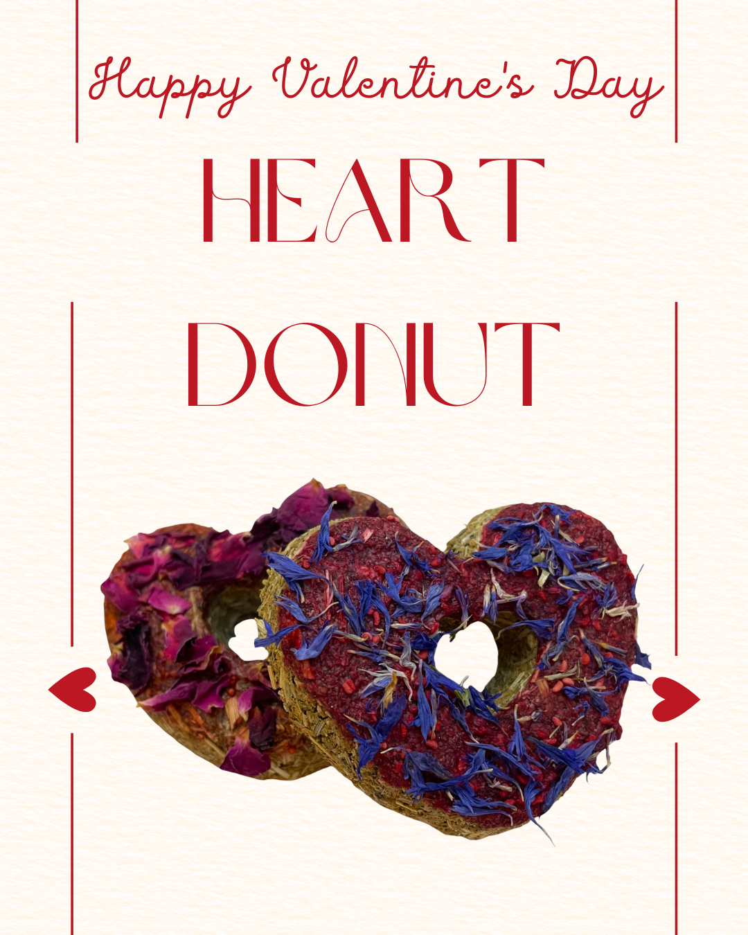 Heart-shaped donuts 